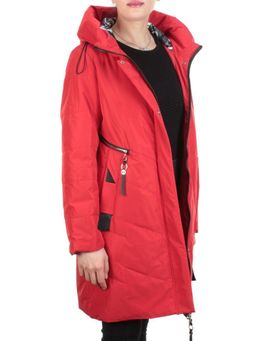 Z619-1 RED Пальто демисезонное женское (100 гр. синтепон) - Фабричный китай фото 6