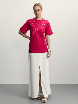 Футболка со стразами / Zarina фото 2