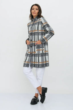 ЗЛАТА Кардиган В 1579/черн-горчич