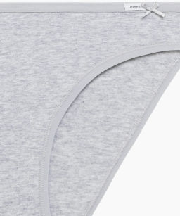 ATLANTIC 3CLP-001 Трусы бикини Bikini - набор 3 шт. светло-бежевый + белый + светло-серый меланж  фото 6