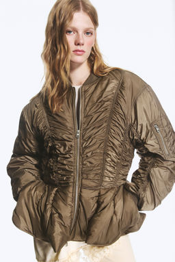 Cazadora bomber con peplum fruncido - H&m фото 3