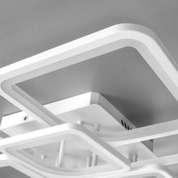 Люстра с ПДУ 59112/8WT, LED, 240 Вт, 3000-6000К, диммер, белый, 55×55×10 см