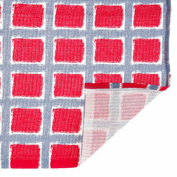 Полотенце кухонное 50х60см "Розовая клеточка", вафельное полотно 180г/м2, хлопок 100%, без упаковки, "Домашняя мода" (Россия)