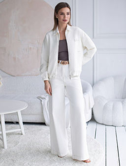 VILATTE / Бомбер из эластичного денима  фото 5