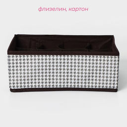 Органайзер для хранения белья Доляна Вилли, 12 ячеек, 272010 см, коричневый  фото 2