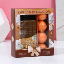 Подарочный набор 8 Марта!: гель для душа 300 мл и бомбочки для ванны 4?40 г, Чистое счастье  фото 6