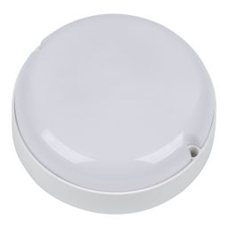 ULW-Q243 12W/4000К/NL SENSOR IP65 WHITE Светильник светодиодный влагозащищенный, с датчиком освещенности и движения. Дежурный/основной режимы. Круг. Белый свет(4000K). Диаметр 135мм. Белый. ТМ Volpe