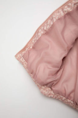 Пуховик с капюшоном и узором для маленьких девочек - Defacto фото 4