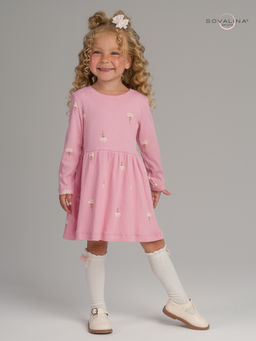 Платье Элла астра на пудре