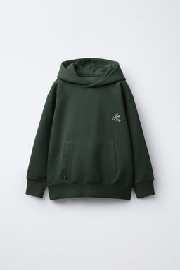 EMBROIDERED SLOGAN HOODIE