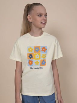 PELICAN, футболка для девочек, Молочный