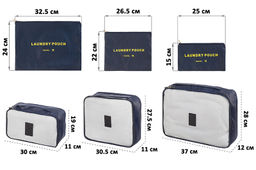 Набор 6 дорожных органайзеров Синий (3 органайзера и 3 косметички) - El casa фото 2