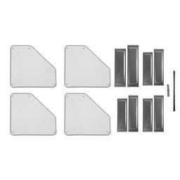 Лоток для бумаг вертикальный, металлическая сетка, 3 отделения, серый