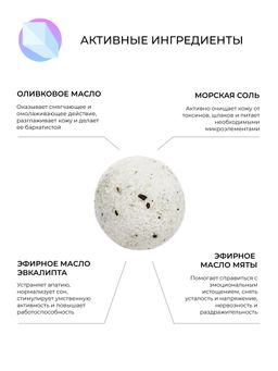 Бомбочка для ванны Мята-эвкалипт - Siberina фото 5