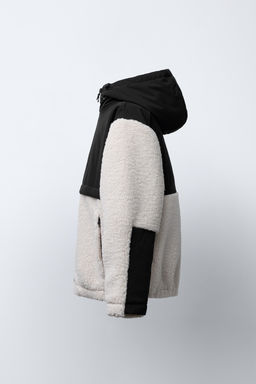 FAUX SHEARLING AND NYLON JACKET - Zara фото 3