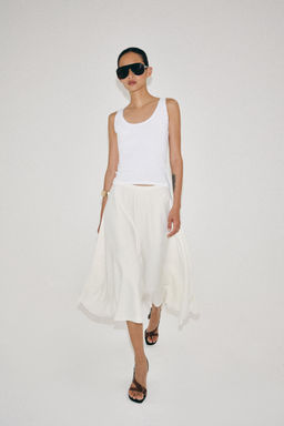 FALDA MIDI CAPA ZW COLLECTION / Crudo