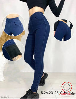 Джинсы с мехом для девочки