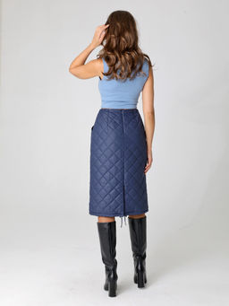 24152 Юбка утепл. т.синий - Dizzyway фото 3