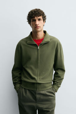 LIGHTWEIGHT QUARTER-ZIP SWEATSHIRT - Zara фото 2