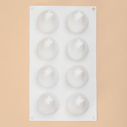 Форма для муссовых десертов и выпечки Доляна Груша, силикон, 29,3?17,2?6,5 см, 8 ячеек (d=5,5 см), цвет белый - KONFINETTA фото 4