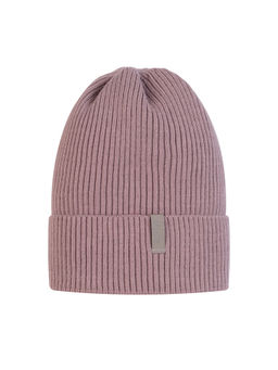Шапка вязаная пудра