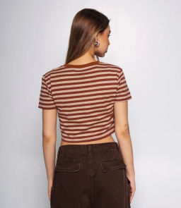 Футболка #КТ816 (5), терракотовый,бежевый