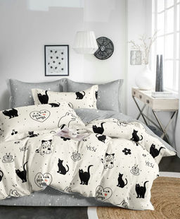 КПБ Виола поплин Стильные кошки 1,5-спальный