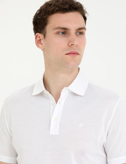Beyaz Slim Fit Merserize Ti__rt - Pierre cardin фото 2