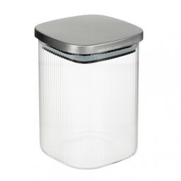 Банка для хранения 1000мл, 14*10см, с мет.крышкой,стекло VETTA Рельеф арт. 828-325