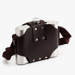 Фляжка СССР, нержавеющая сталь, чехол, 1000 мл