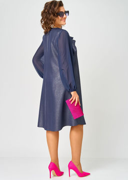 Платье EVA GRANT 7322 А синий баклажан