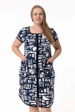 Халат М31968си синий/изумруд - Елена фото 6