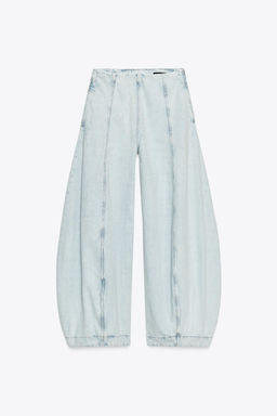JEANS ZW COLLECTION HIGH-WAIST BALLOON - Zara фото 14