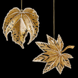 Цена за 1 шт. Украшение ErichKrause Decor Листочек золотой 11см