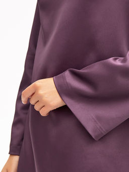 Платье женское мини в сливово-фиолетовом оттенке - Mark formelle фото 5