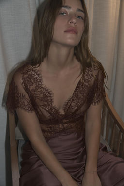 SATIN AND LACE COMBINATION DRESS