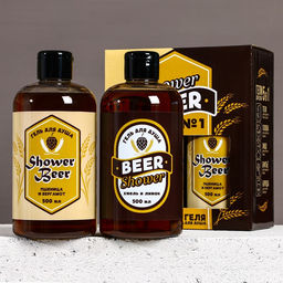 Подарочный набор Shower Beer, гель для душа пиво, 2×500 мл