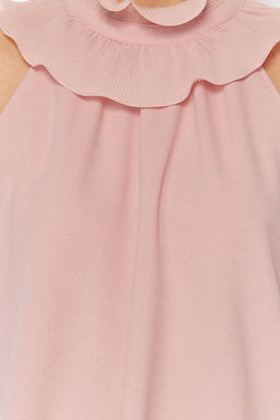 Trendyolmilla Ekru Yaka Detayl? Smart Krep Orme Bluz TWOSS23BZ00932 фото 20