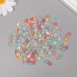 Цена за 2 шт. Декор для творчества акрил Весенний тюльпан, светится в темноте, набор 100 шт., 1.4?0.8 см