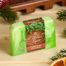 УЦЕНКА Мыло СПА - уход для бани и сауны С Новым годом мята, Банная Забава 80 гр