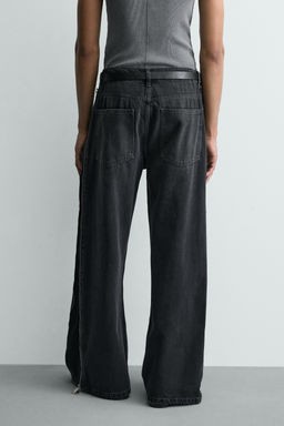 JEANS FLARE FIT CREMALLERAS / Carb?n - Zara фото 3