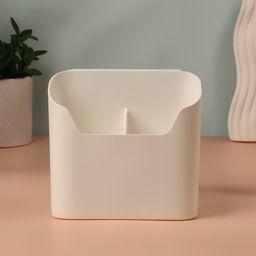 Цена за 3 шт. Органайзер настенный, 2 секции, с клеевой основой, 16.7×6.9 см, белый