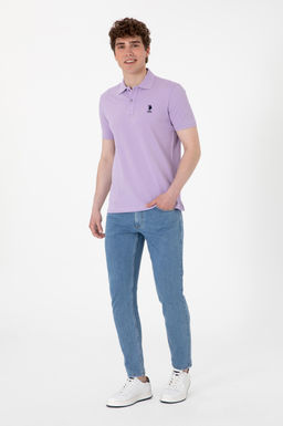 Erkek Slim Fit Polo Yaka Lila Basic Ti__rt Sepette S_rpriz _ndirim - U.s. polo assn фото 11