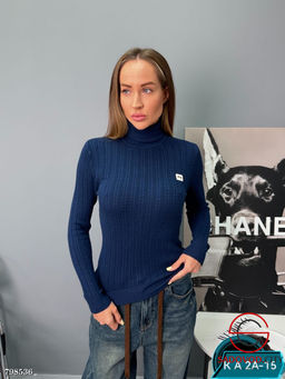 Женские Водолазка однотонная