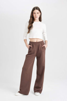 Coool Wide Leg Genis Bol Paca Esofman Alt? Beli Lastikli Bagc?kl? Cepli Basic Duz - Defacto фото 5