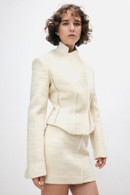 Minifalda en mezcla de lana