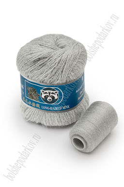 Пряжа "Пух норки" 50 гр (5 шт) SF-7846, светло-серый №2