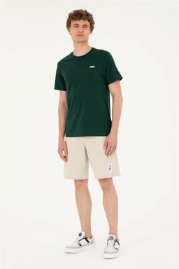 Футболка мужская U.S. Polo Assn. тёмно-зелёная хлопок  фото 4