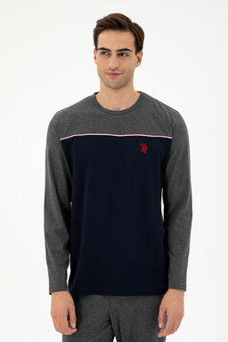 Пижама U.S. Polo Assn антрацит меланж из хлопка