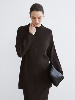 Yar?m Bal?k?? Yaka Kad?n Triko Kazak